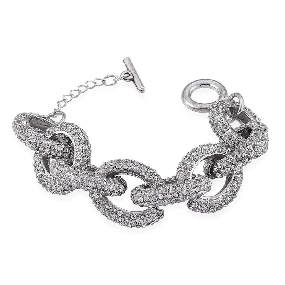 STRADA Austrian Crystal Watch and Bracelet